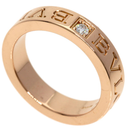 BVLGARI   Ring Double Logo 1P Diamond K18 Pink Gold Ladies