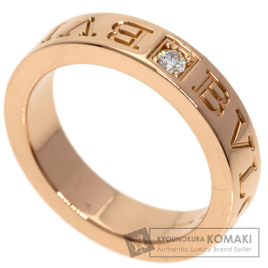 BVLGARI   Ring Double Logo 1P Diamond K18 Pink Gold Ladies