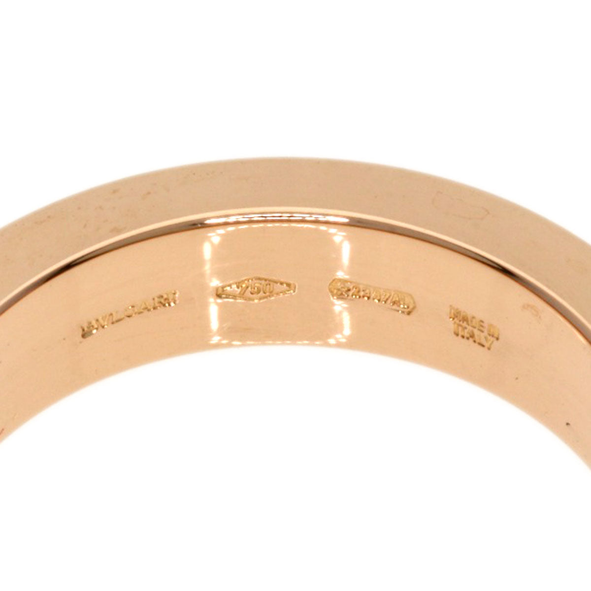 BVLGARI   Ring Double Logo 1P Diamond K18 Pink Gold Ladies