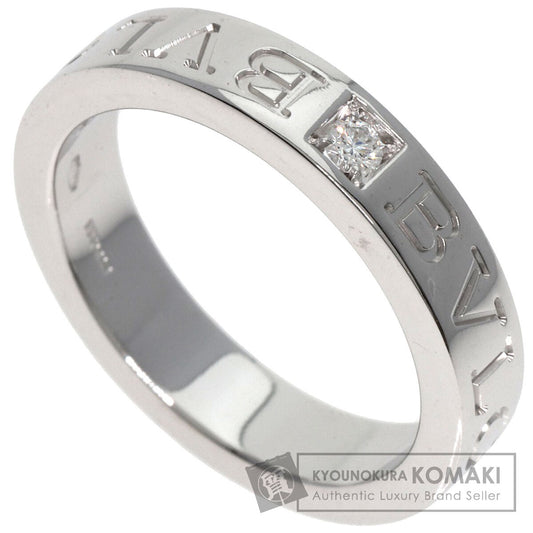 BVLGARI   Ring Double logo 1P Diamond K18 White Gold Ladies