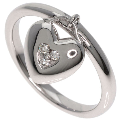 TIFFANY&Co.   Ring Heart Lock 3P Diamond K18 White Gold Ladies