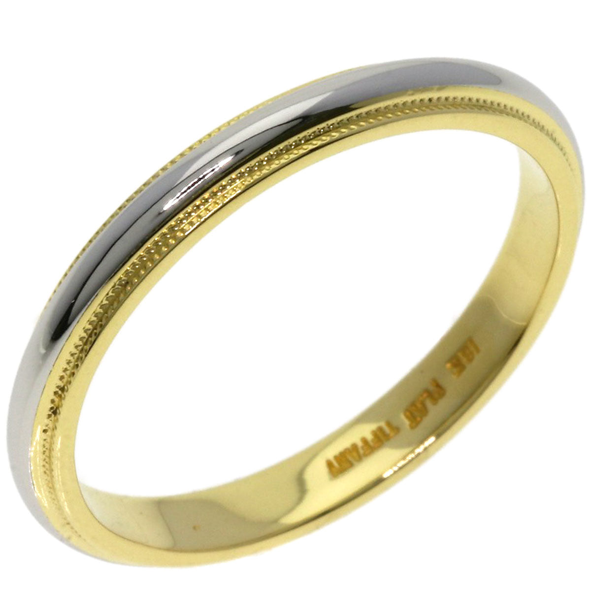 TIFFANY&Co.   Ring Milgrain K18 Yellow Gold PT950Ladies