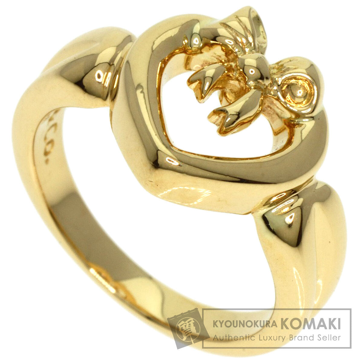 TIFFANY&Co.   Ring Heart ribbon K18 Yellow Gold Ladies