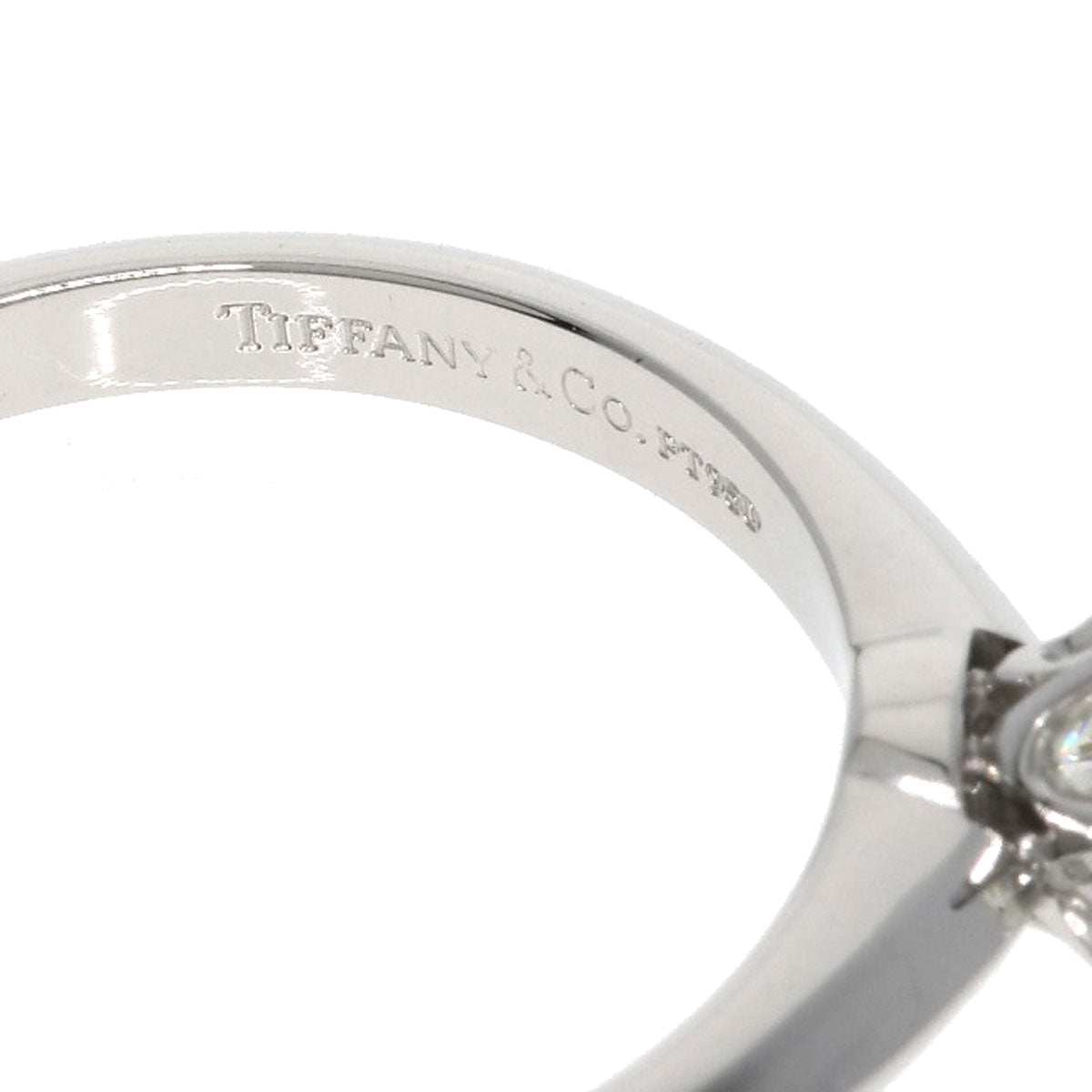 TIFFANY&Co.   Ring Solitaire Knife Edge Diamond Platinum PT950 Ladies