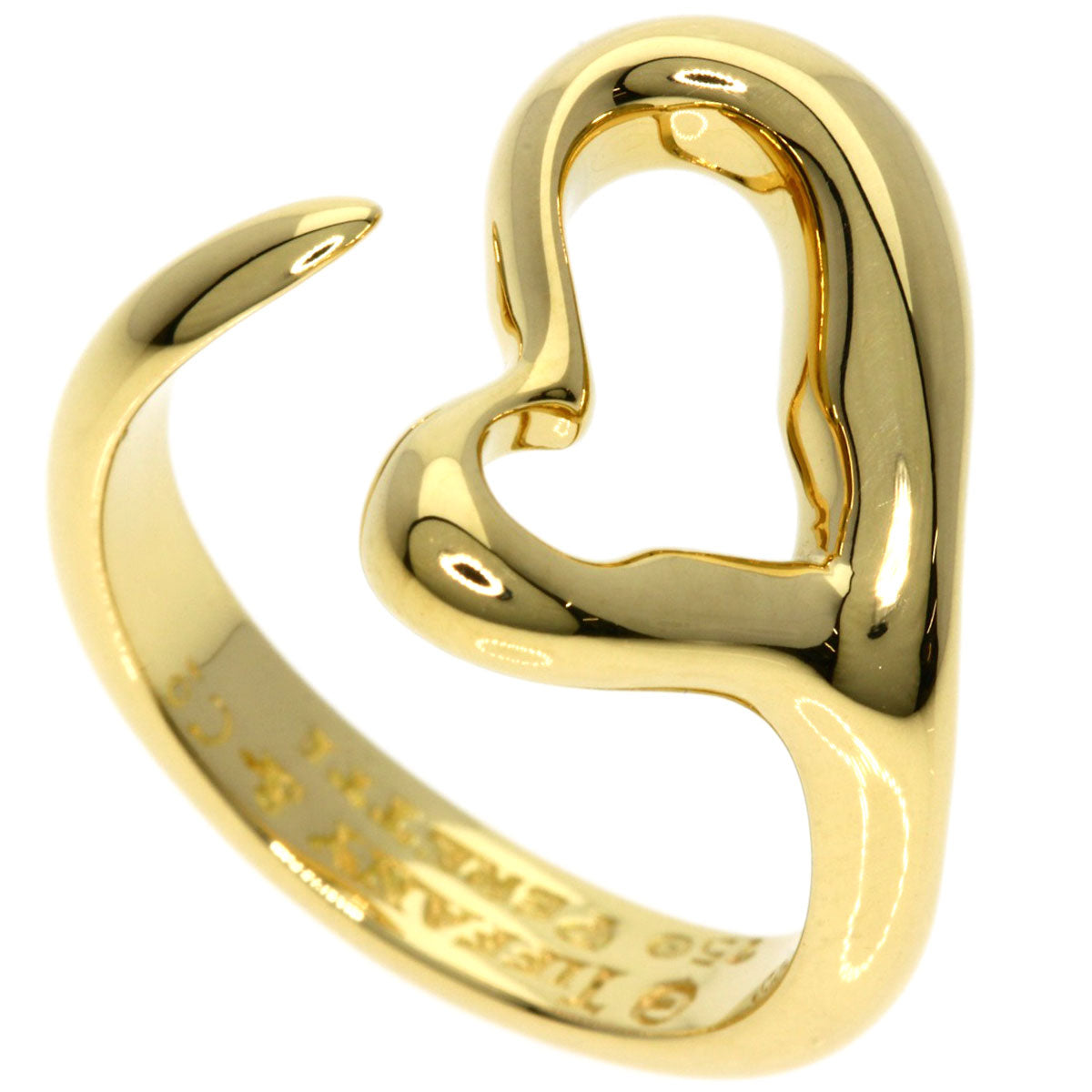 TIFFANY&Co.   Ring Open heart K18 Yellow Gold Ladies