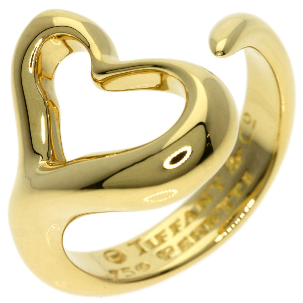 TIFFANY&Co.   Ring Open heart K18 Yellow Gold Ladies