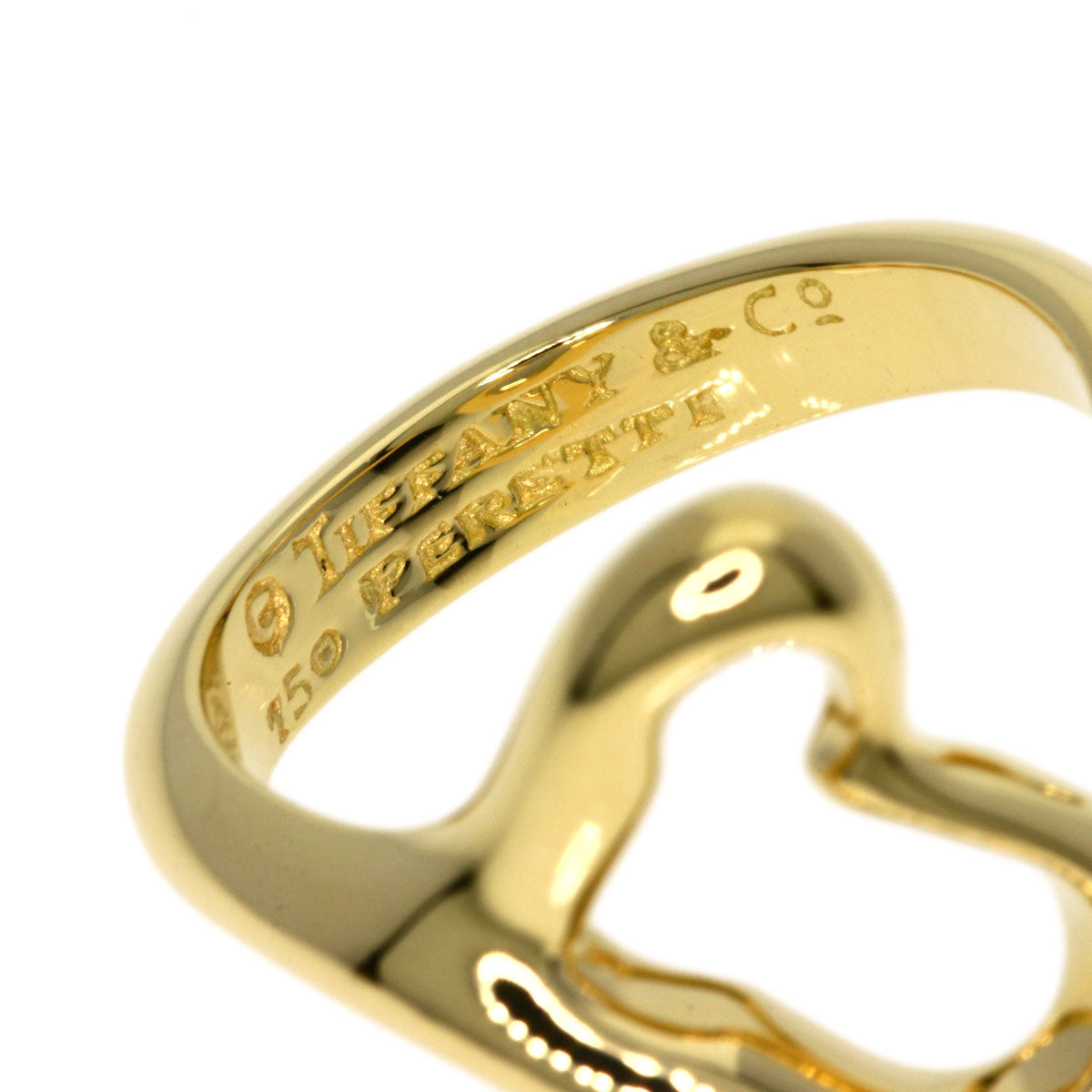 TIFFANY&Co.   Ring Open heart K18 Yellow Gold Ladies