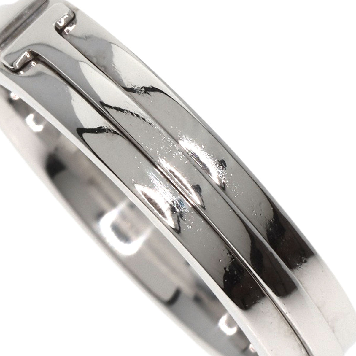 TIFFANY&Co.   Ring T TWO narrow K18 White Gold Ladies