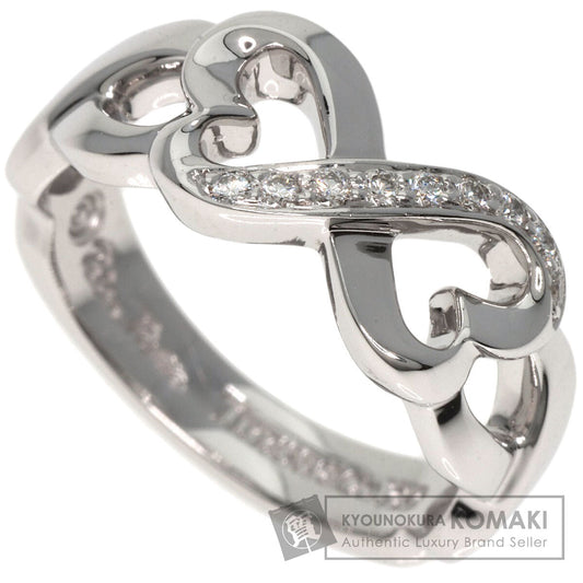 TIFFANY&Co.   Ring Double Loving Heart Diamond K18 White Gold Ladies