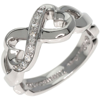 TIFFANY&Co.   Ring Double Loving Heart Diamond K18 White Gold Ladies