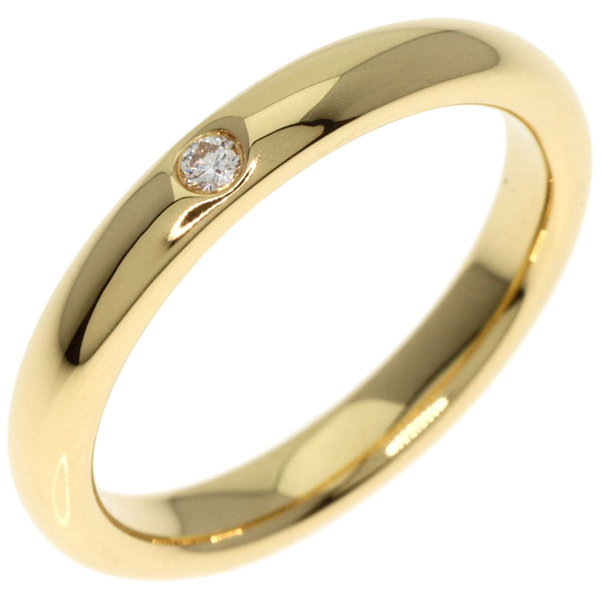 TIFFANY&Co.   Ring Stacking band 1P Diamond K18 Yellow Gold Ladies