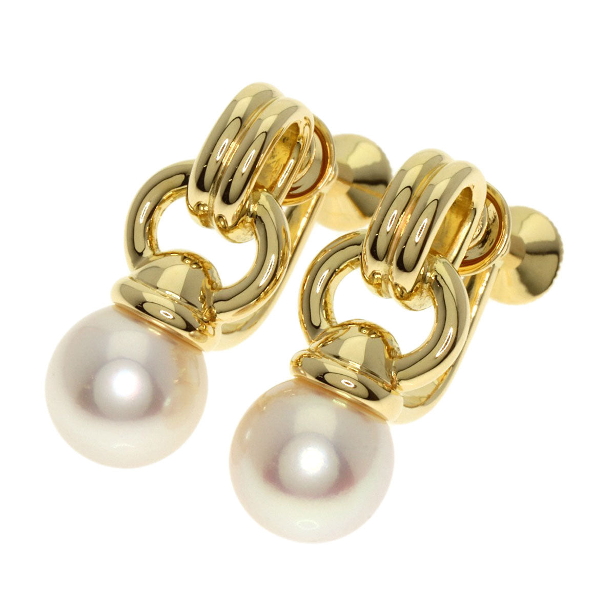 MIKIMOTO   Earring Pearl Pearl K18 Yellow Gold Ladies