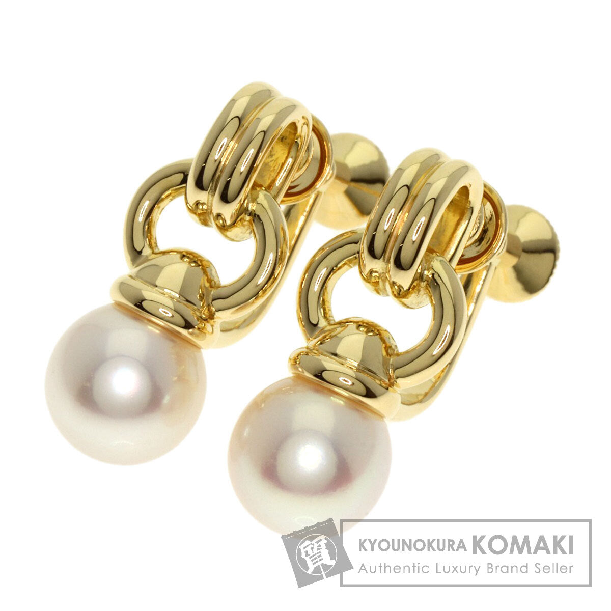 MIKIMOTO   Earring Pearl Pearl K18 Yellow Gold Ladies