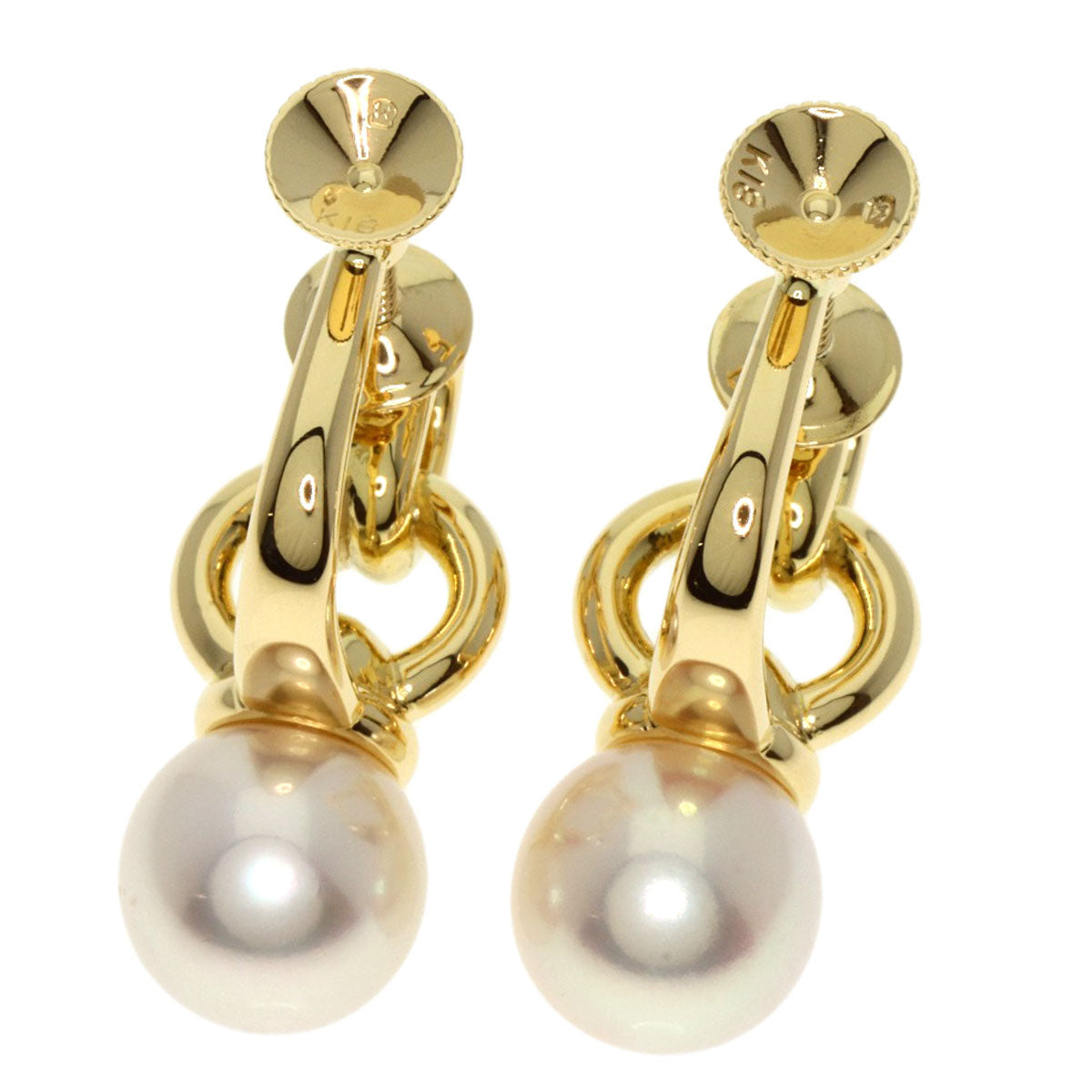 MIKIMOTO   Earring Pearl Pearl K18 Yellow Gold Ladies