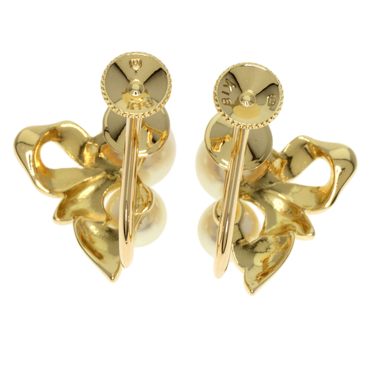 MIKIMOTO   Earring Pearl Pearl K18 Yellow Gold Ladies