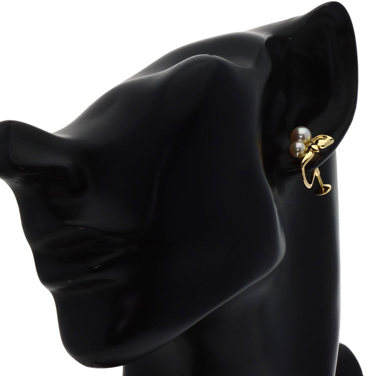 MIKIMOTO   Earring Pearl Pearl K18 Yellow Gold Ladies