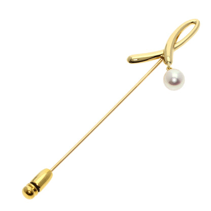 MIKIMOTO   Brooch Pearl Pearl Pin Brooch K18 Yellow Gold Ladies