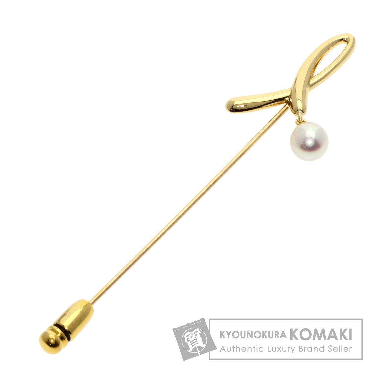 MIKIMOTO   Brooch Pearl Pearl Pin Brooch K18 Yellow Gold Ladies