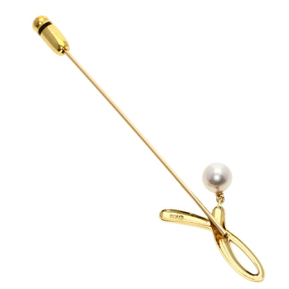 MIKIMOTO   Brooch Pearl Pearl Pin Brooch K18 Yellow Gold Ladies