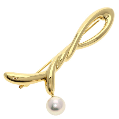 MIKIMOTO   Brooch Pearl Pearl K18 Yellow Gold Ladies