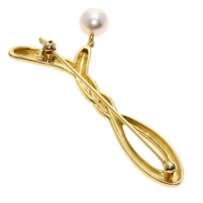 MIKIMOTO   Brooch Pearl Pearl K18 Yellow Gold Ladies