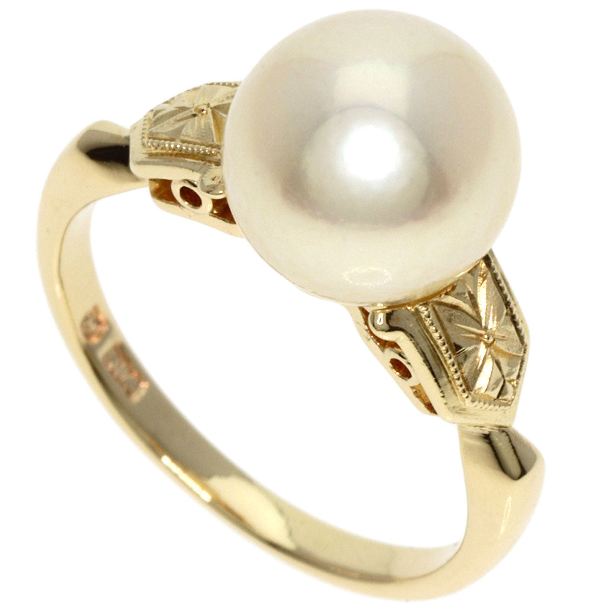 MIKIMOTO   Ring Pearl Pearl K14 Yellow Gold Ladies