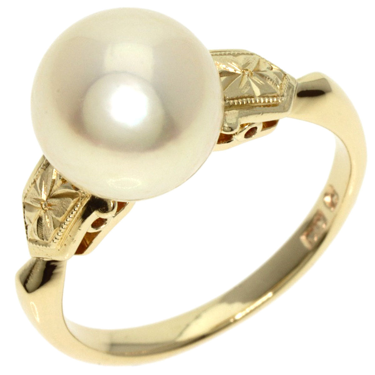 MIKIMOTO   Ring Pearl Pearl K14 Yellow Gold Ladies