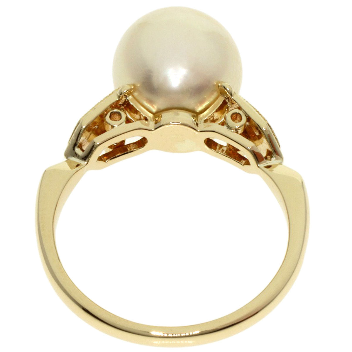 MIKIMOTO   Ring Pearl Pearl K14 Yellow Gold Ladies