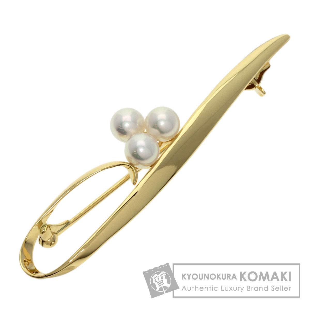 MIKIMOTO   Brooch Pearl Pearl K18 Yellow Gold Ladies