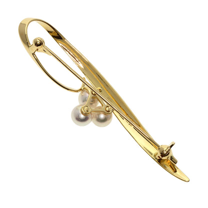 MIKIMOTO   Brooch Pearl Pearl K18 Yellow Gold Ladies