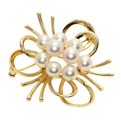 MIKIMOTO   Brooch Pearl Pearl K14 Yellow Gold Ladies