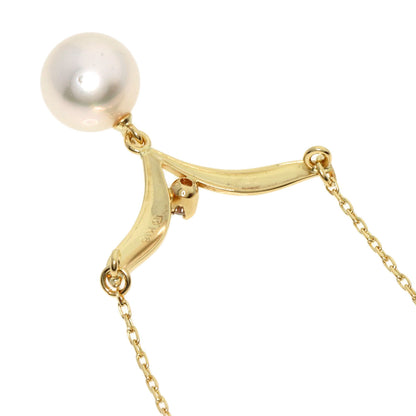 MIKIMOTO   Necklace Pearl Pearl 1P Diamond K18 Yellow Gold Ladies