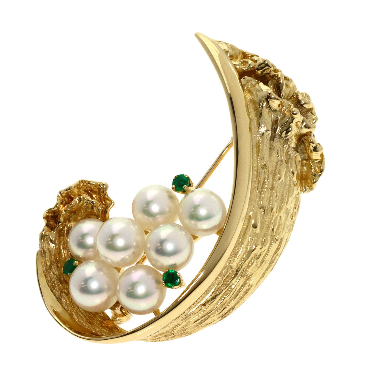 MIKIMOTO   Brooch Pearl Pearl K18 Yellow Gold Ladies