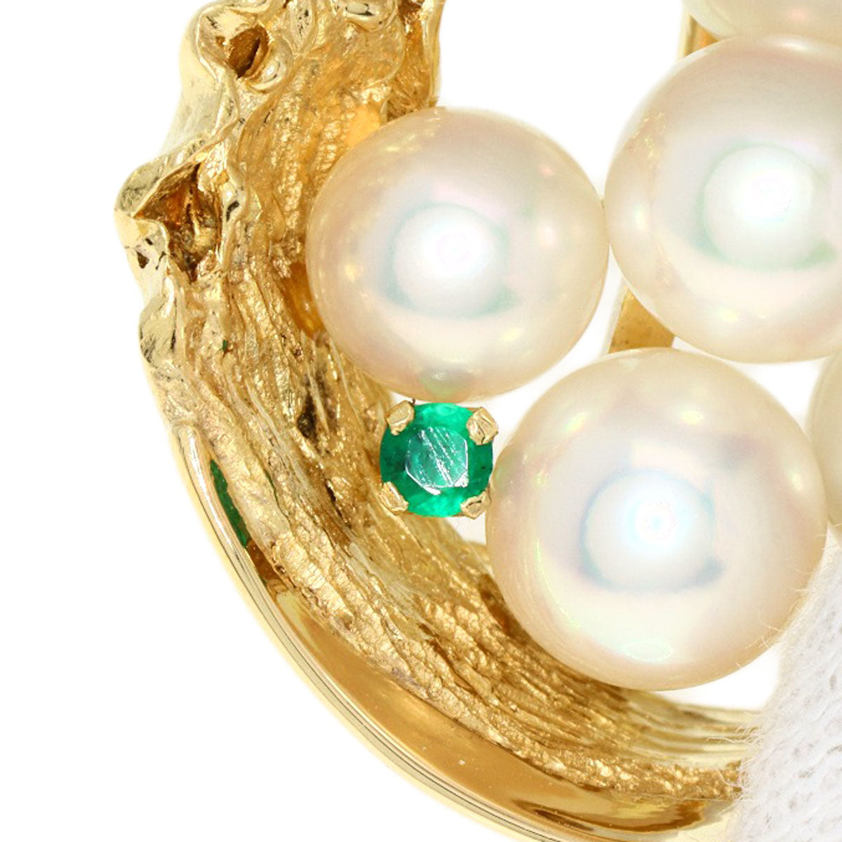 MIKIMOTO   Brooch Pearl Pearl K18 Yellow Gold Ladies