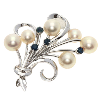 MIKIMOTO   Brooch Pearl Pearl K14 White Gold Ladies