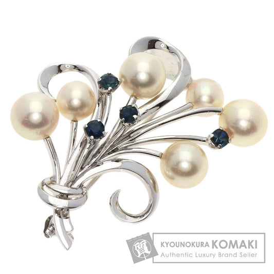 MIKIMOTO   Brooch Pearl Pearl K14 White Gold Ladies