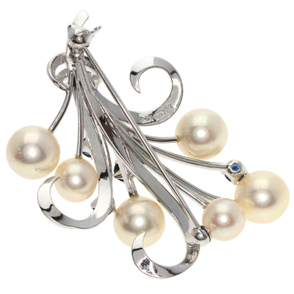 MIKIMOTO   Brooch Pearl Pearl K14 White Gold Ladies