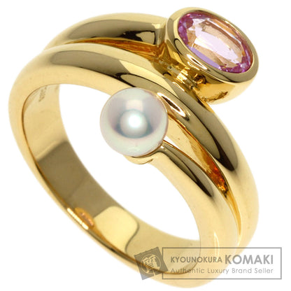 MIKIMOTO   Ring Pearl Pearl Kunzite K18 Yellow Gold Ladies