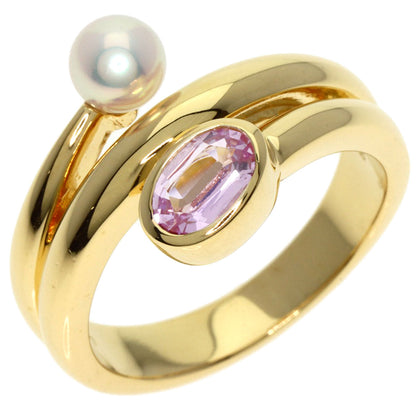 MIKIMOTO   Ring Pearl Pearl Kunzite K18 Yellow Gold Ladies