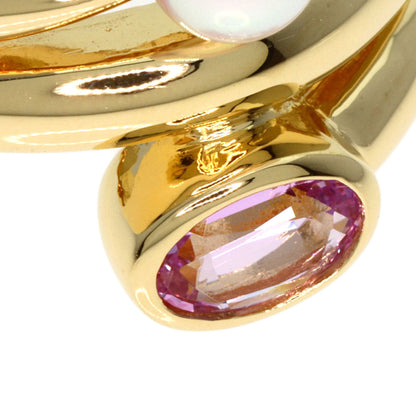 MIKIMOTO   Ring Pearl Pearl Kunzite K18 Yellow Gold Ladies