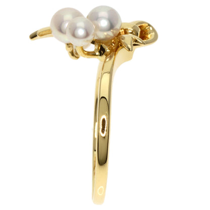 MIKIMOTO   Ring Baby Pearl Ribbon K18 Yellow Gold Ladies