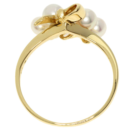 MIKIMOTO   Ring Baby Pearl Ribbon K18 Yellow Gold Ladies