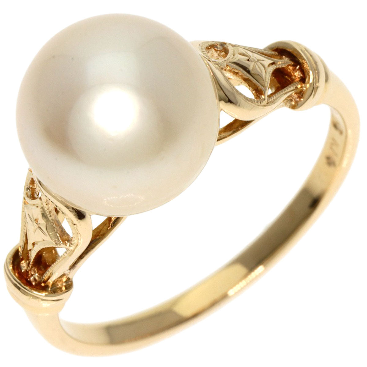 MIKIMOTO   Ring Pearl Pearl K14 Yellow Gold Ladies