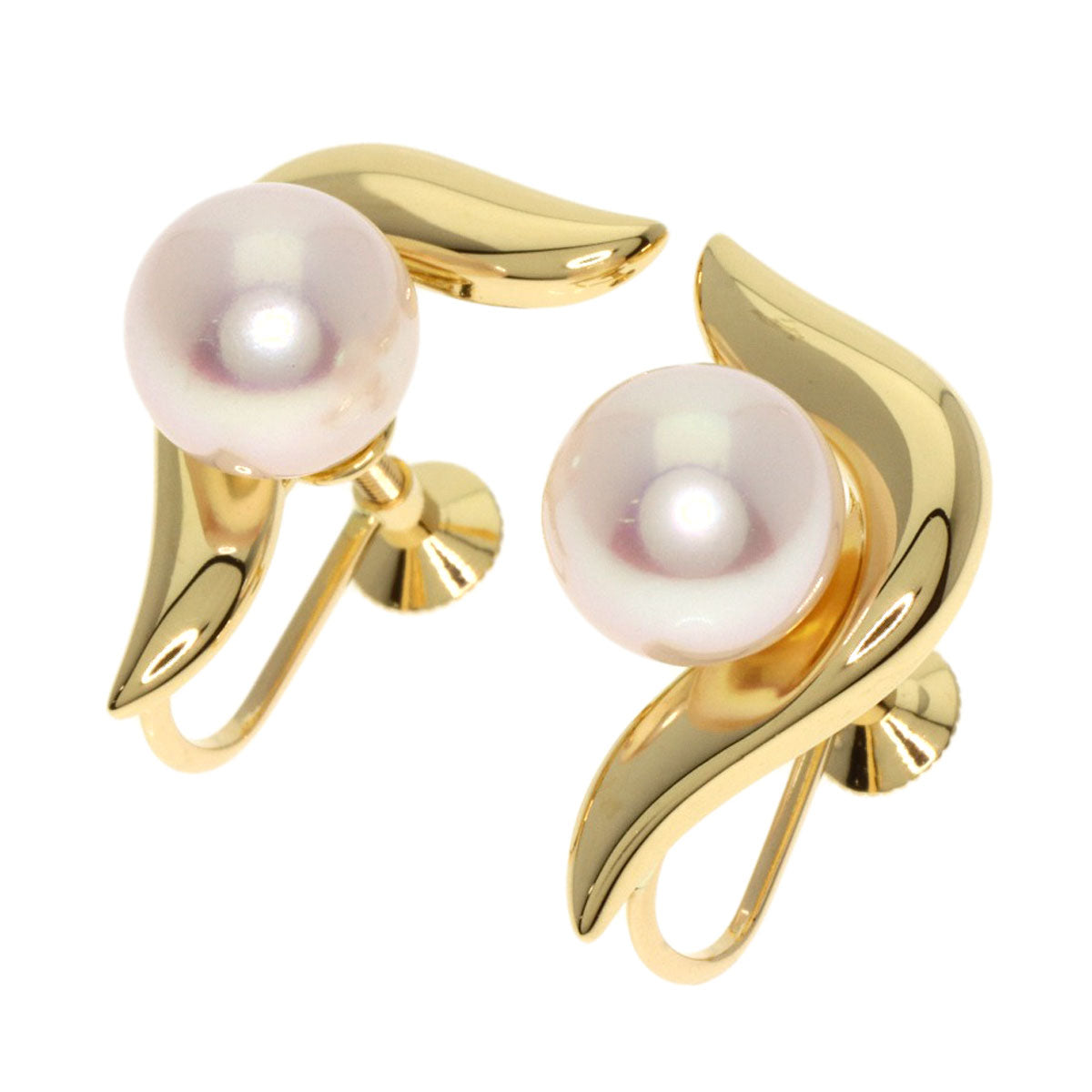 MIKIMOTO   Earring Pearl Pearl K18 Yellow Gold Ladies