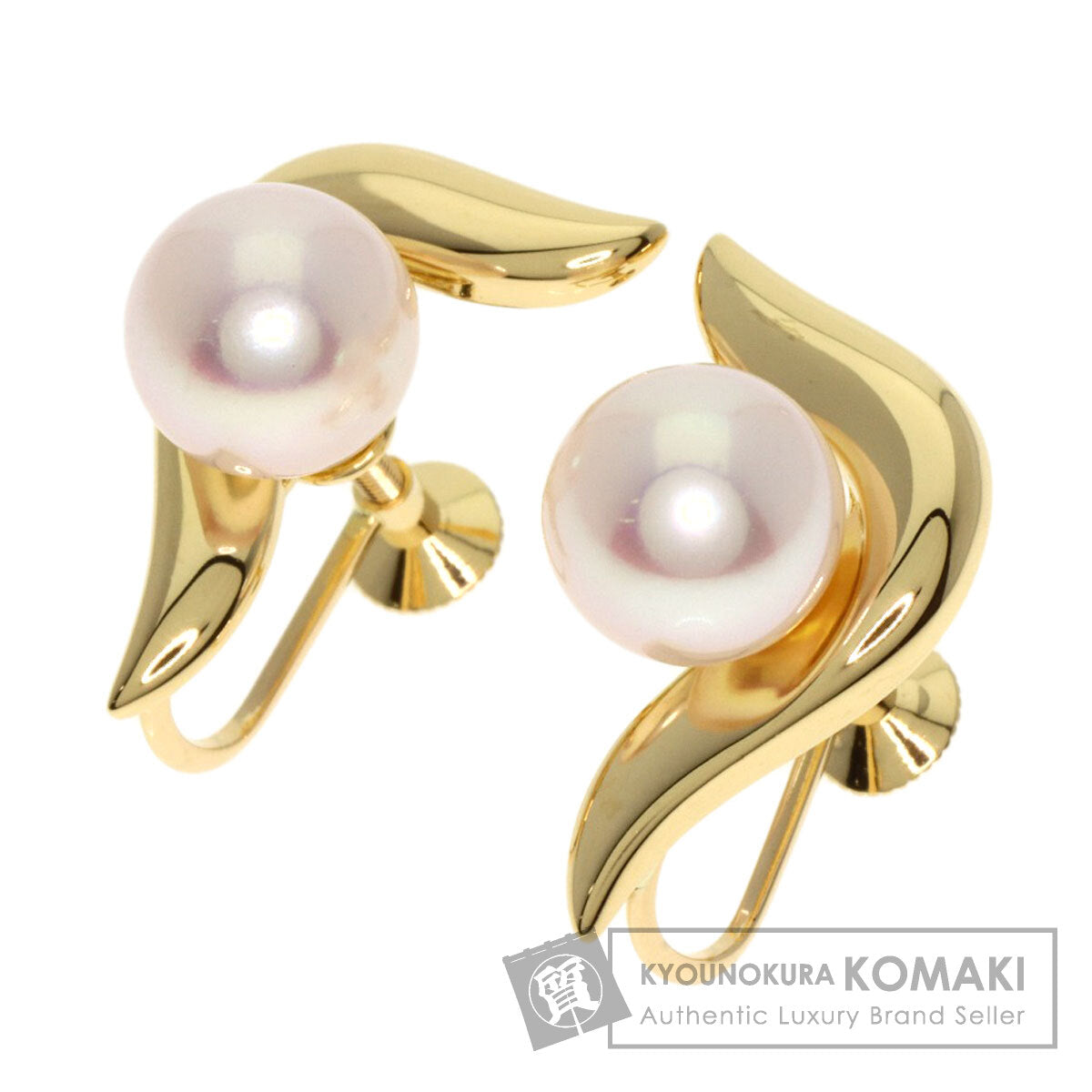 MIKIMOTO   Earring Pearl Pearl K18 Yellow Gold Ladies