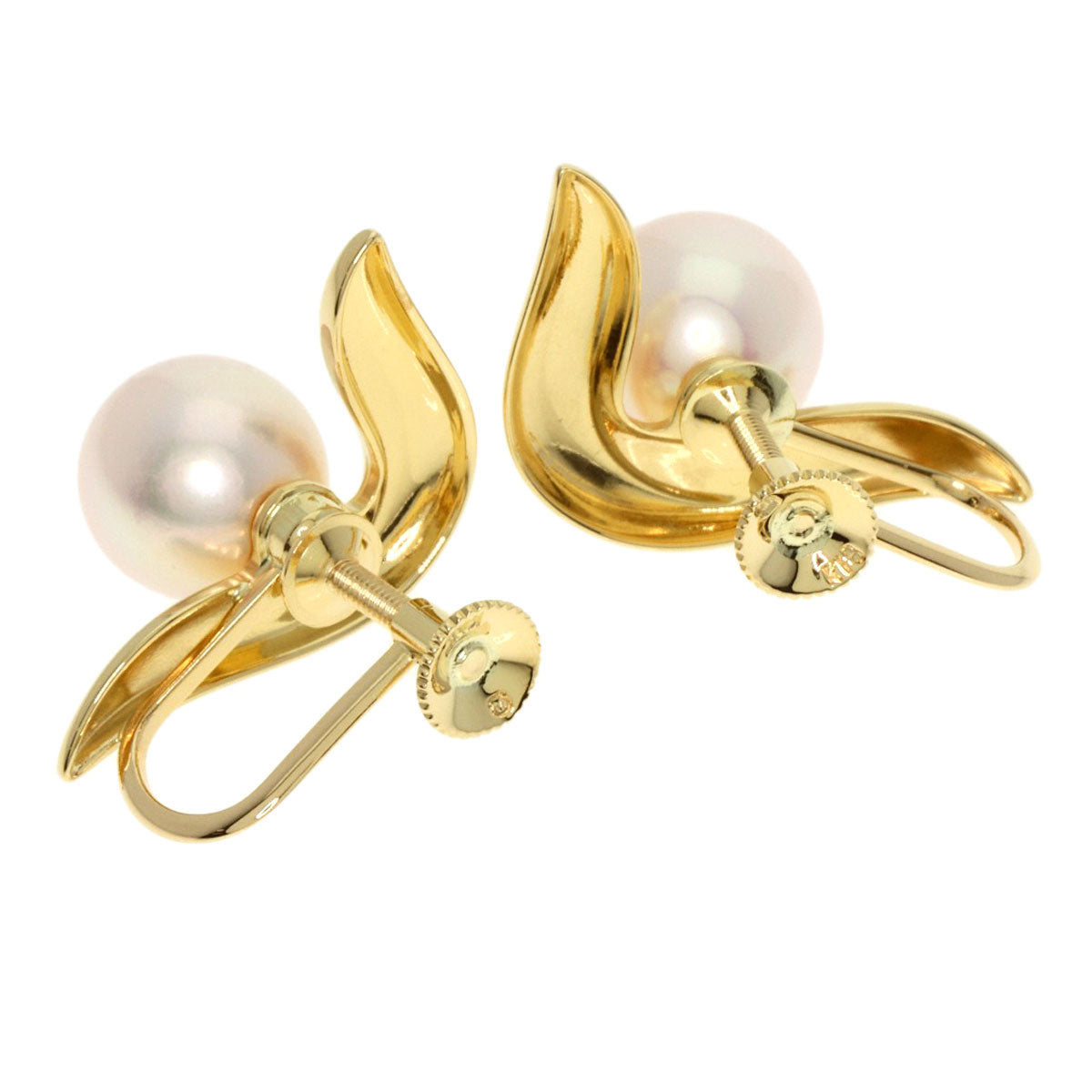 MIKIMOTO   Earring Pearl Pearl K18 Yellow Gold Ladies
