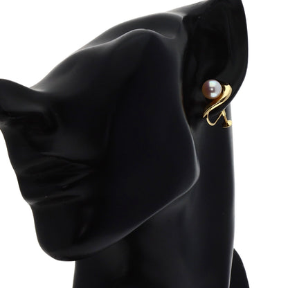 MIKIMOTO   Earring Pearl Pearl K18 Yellow Gold Ladies