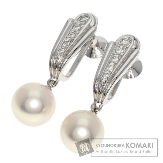 MIKIMOTO   Earring Pearl Pearl Diamond K14 White Gold Ladies