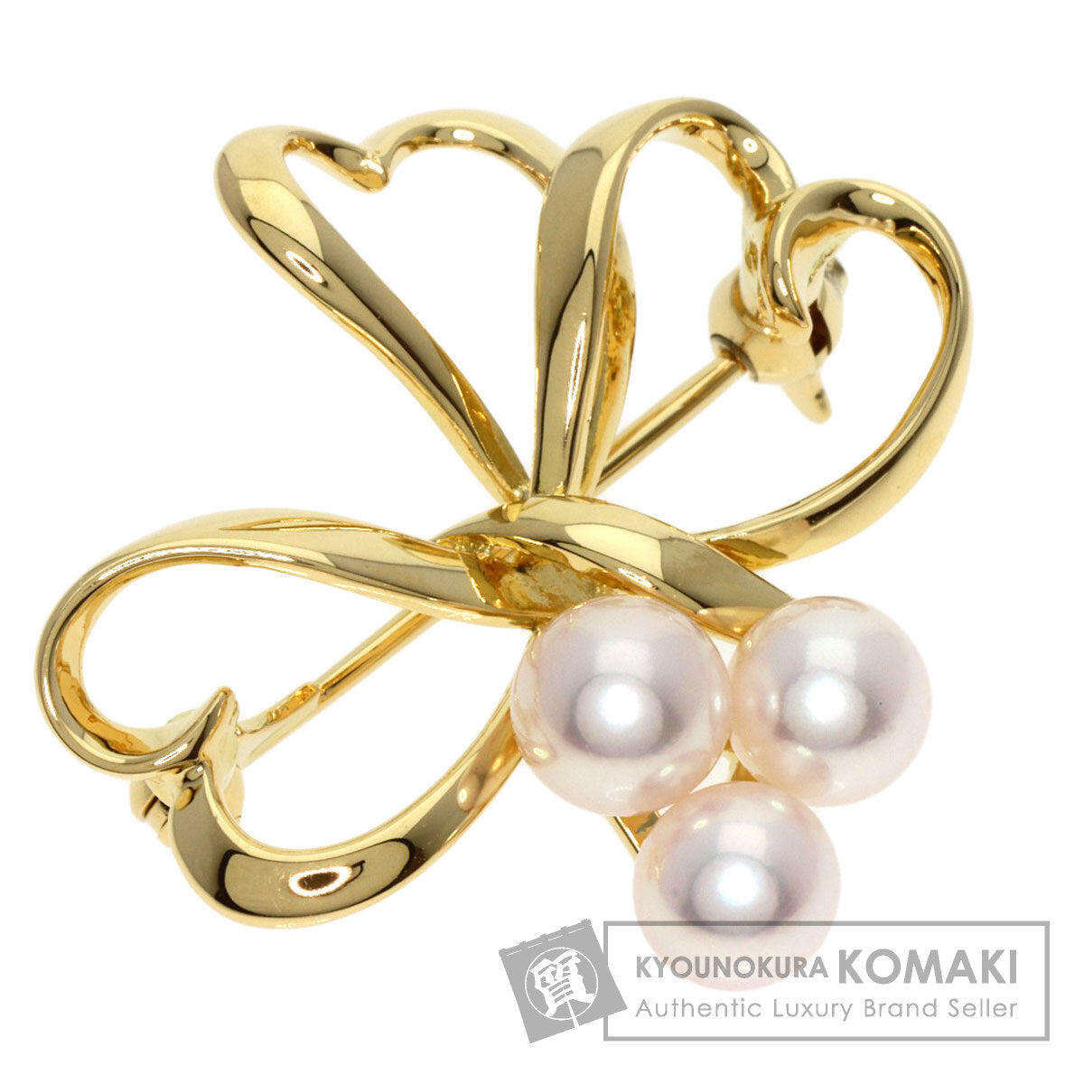 MIKIMOTO   Brooch Pearl Pearl K18 Yellow Gold Ladies