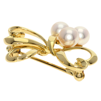 MIKIMOTO   Brooch Pearl Pearl K18 Yellow Gold Ladies